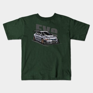 Lancer EVO IX (Metallic Grey) Kids T-Shirt